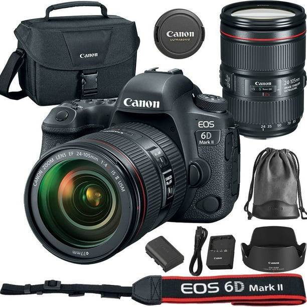 Canon EOS 6D Mark II DSLR Camera with EF 24-105mm f/4L is II USM 