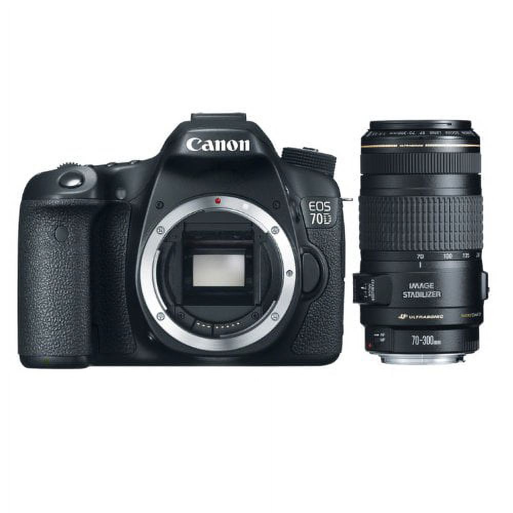 Canon EOS 70D 20.2 MP DSLR Camera Body w/ Canon 70-300mm Lens - image 1 of 5