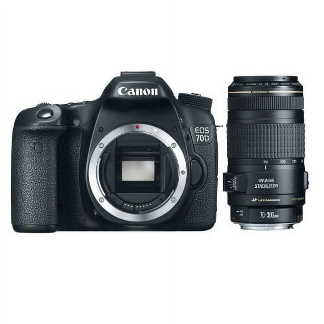 Canon EOS 70D 20.2 MP DSLR Camera Body w/ Canon 70-300mm Lens
