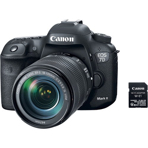Canon EOS 7D Mark II Digital SLR Camera & EF-S 18-135mm IS USM Lens & Wi-Fi Adapter Kit(Sold without manufacturer warranty)