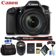 Canon EOS 80D DSLR Camera with 18-135mm Lens Deluxe Bundle International Version