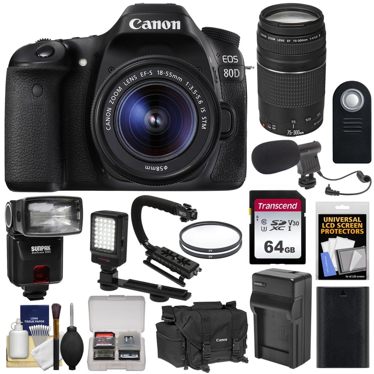 Canon EOS 80D Wi-Fi Digital SLR Camera + EF-S 18-55mm IS STM with
