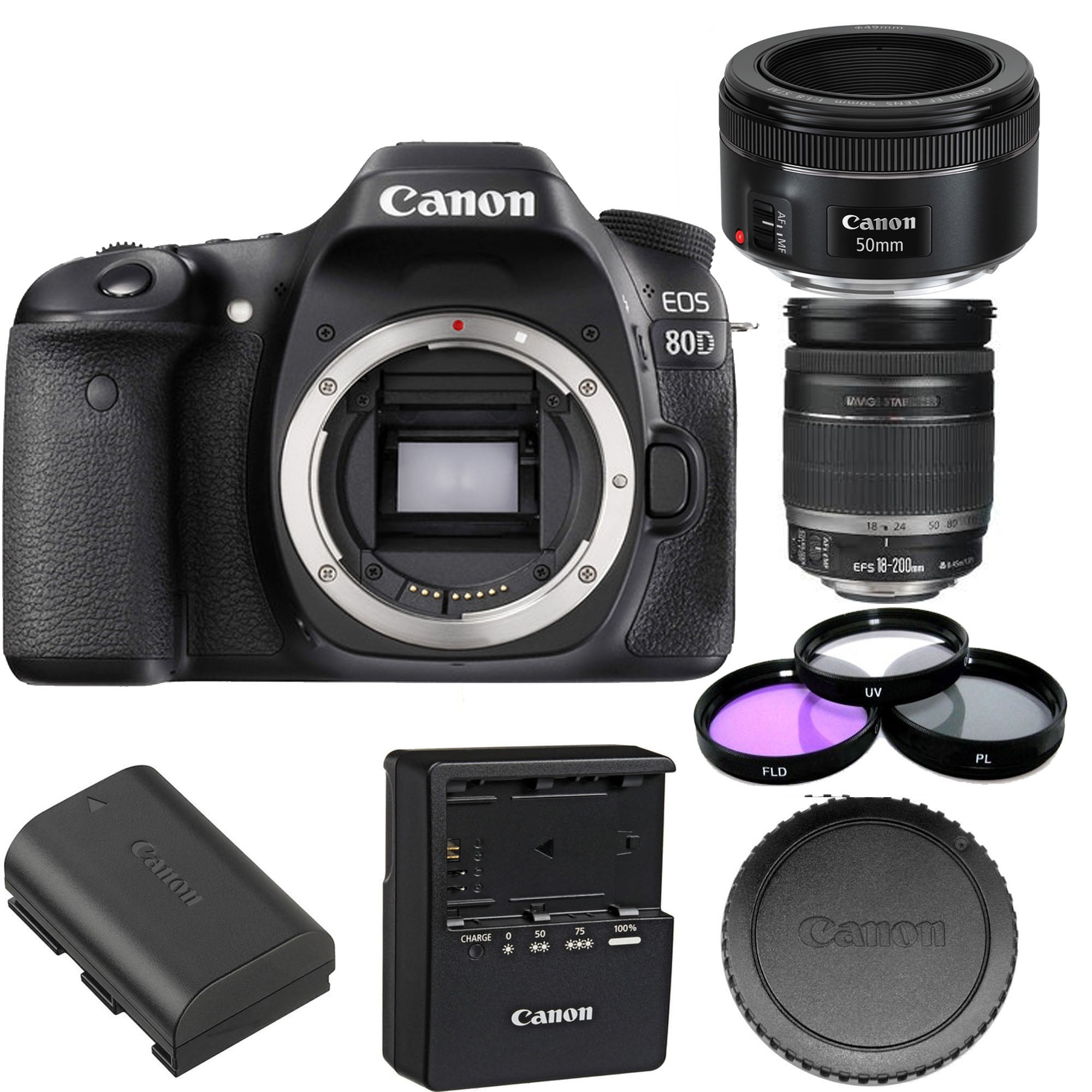 Canon EOS 80D with 18-200mm IS Lens & Canon EF 50mm f/1.8 STM Lens 