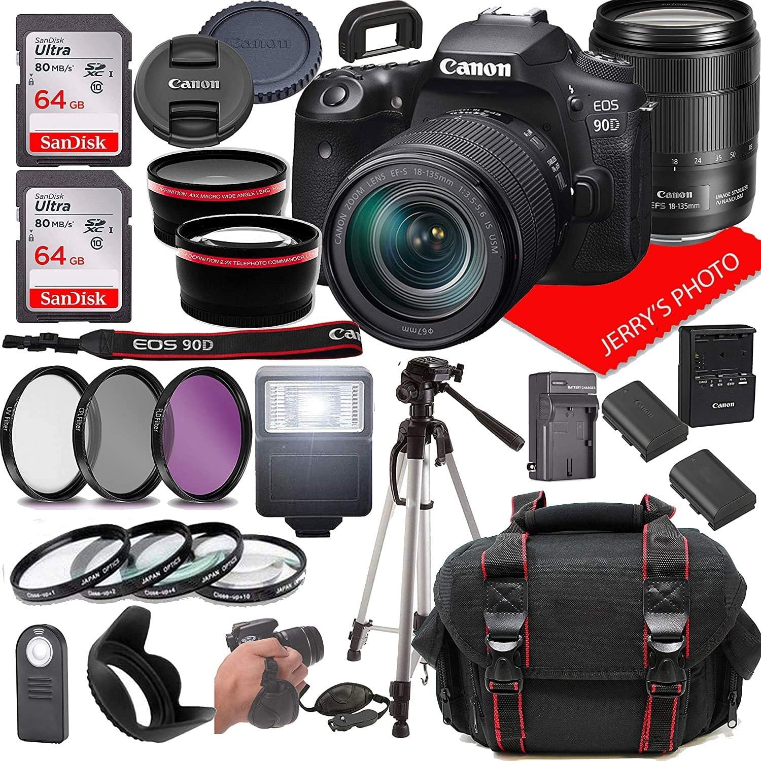 Canon EOS 90D DSLR Camera w/Canon EF-S 18-135mm f/3.5-5.6 is USM