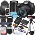 thumbnail image 1 of Canon EOS 90D DSLR Camera with 18-135mm Lens, SanDisk 128GB Memory Card, Backpack, Flash, Tripod and ZeeTech Accessory Bundle (International Version), 1 of 10