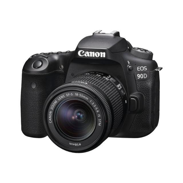 Canon EOS 90D - Digital camera - SLR - 32.5 MP - 4K / 30 fps - 3x optical zoom EF-S 18-55mm IS STM lens - Wi-Fi, Bluetooth