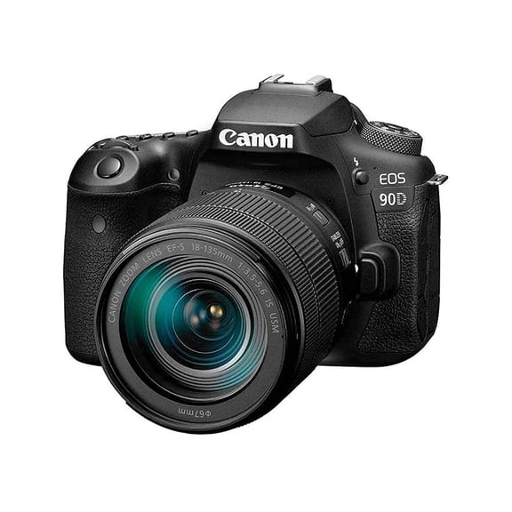 Canon EOS 90D - Digital camera - SLR - 32.5 MP - 4K / 30 fps - 7.5x optical zoom EF-S 18-135mm IS USM lens - Wi-Fi, Bluetooth