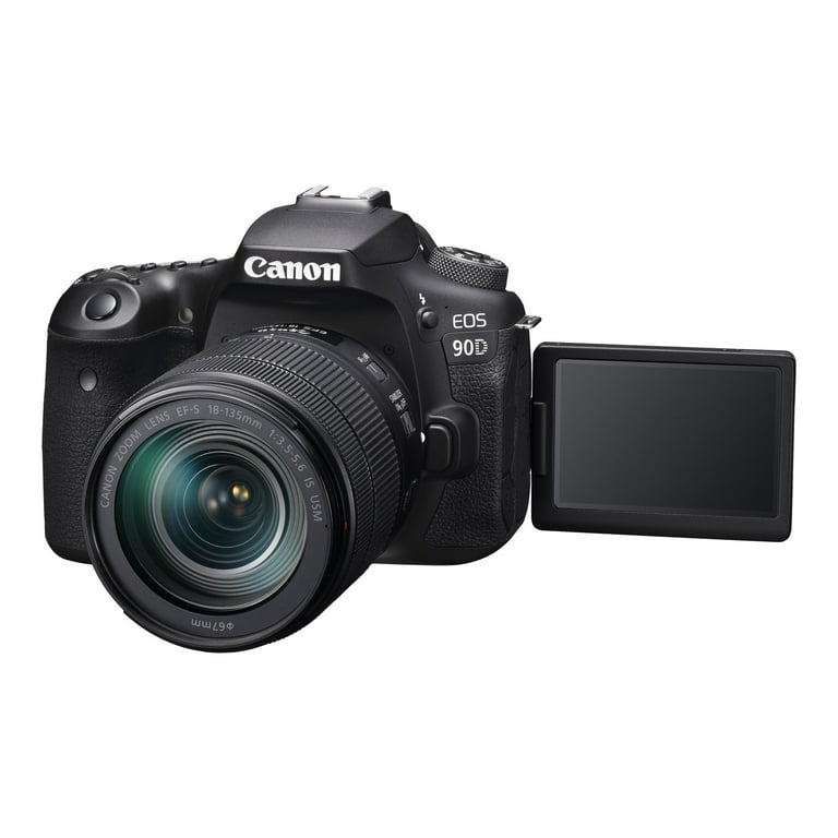 Canon EOS 90D - Digital camera - SLR - 32.5 MP - 4K / 30 fps - 7.5x optical  zoom EF-S 18-135mm IS USM lens - Wi-Fi, Bluetooth 