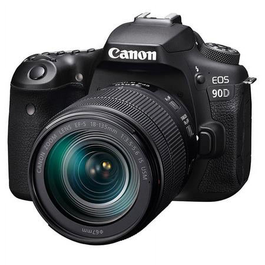 Canon EOS 90D - Digital camera - SLR - 32.5 MP - 4K / 30 fps - 7.5x optical zoom EF-S 18-135mm IS USM lens - Wi-Fi, Bluetooth - image 1 of 8