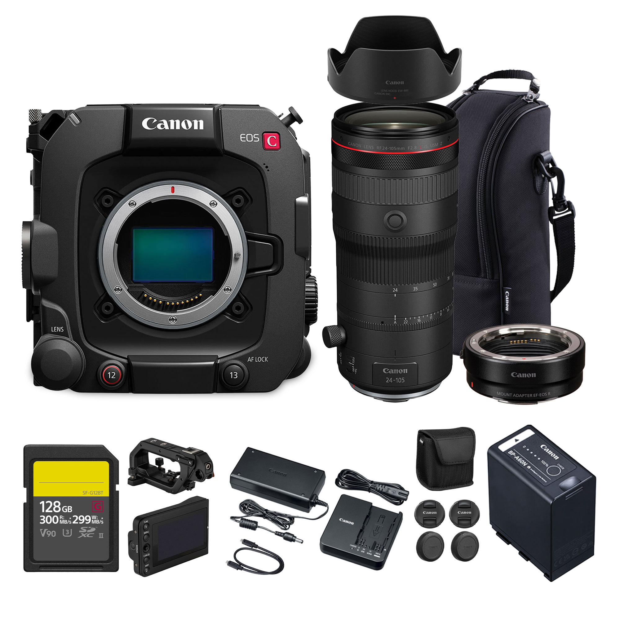 Canon EOS C400 6K Full Frame Cinema Camera with RF Mount, Triple Base ...