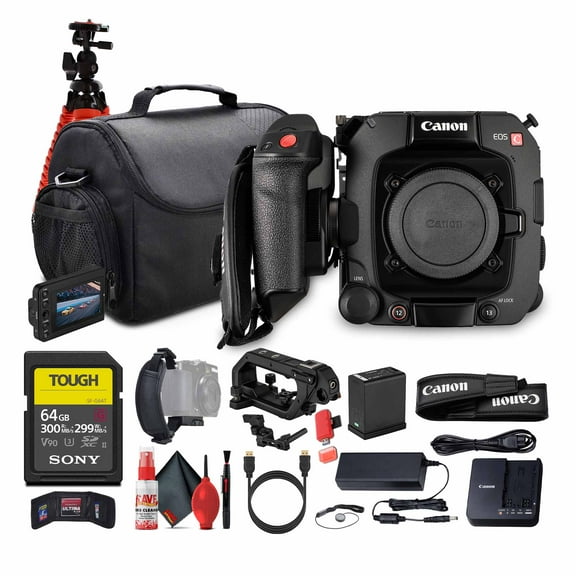 Canon EOS C400 6K Full-Frame Professional Cinema Camera (6388C002) | Triple Base ISO, Dual Pixel CMOS AF II, RF Mount | 64GB Memory Card + Camera Bag + More(International Model)