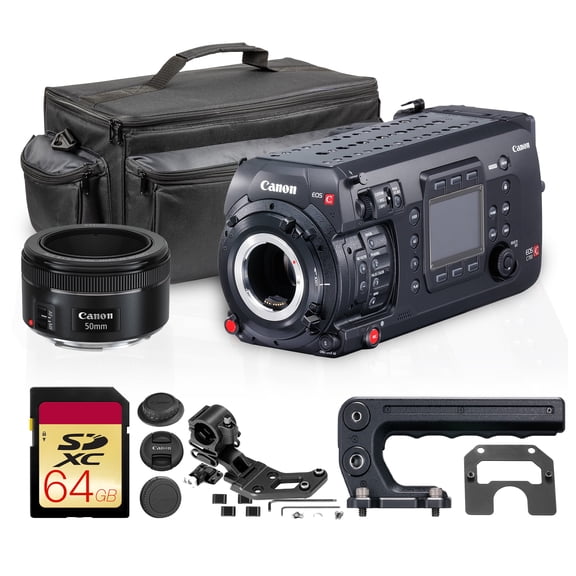 Canon EOS C700 Cinema Camera Bundle | Super 35 Cinema System with High Dynamic Range, Modular Design & Advanced Color Science | For Broadcast & Production (1454C002) + EF 50mm f/1.8 STM Lens + More