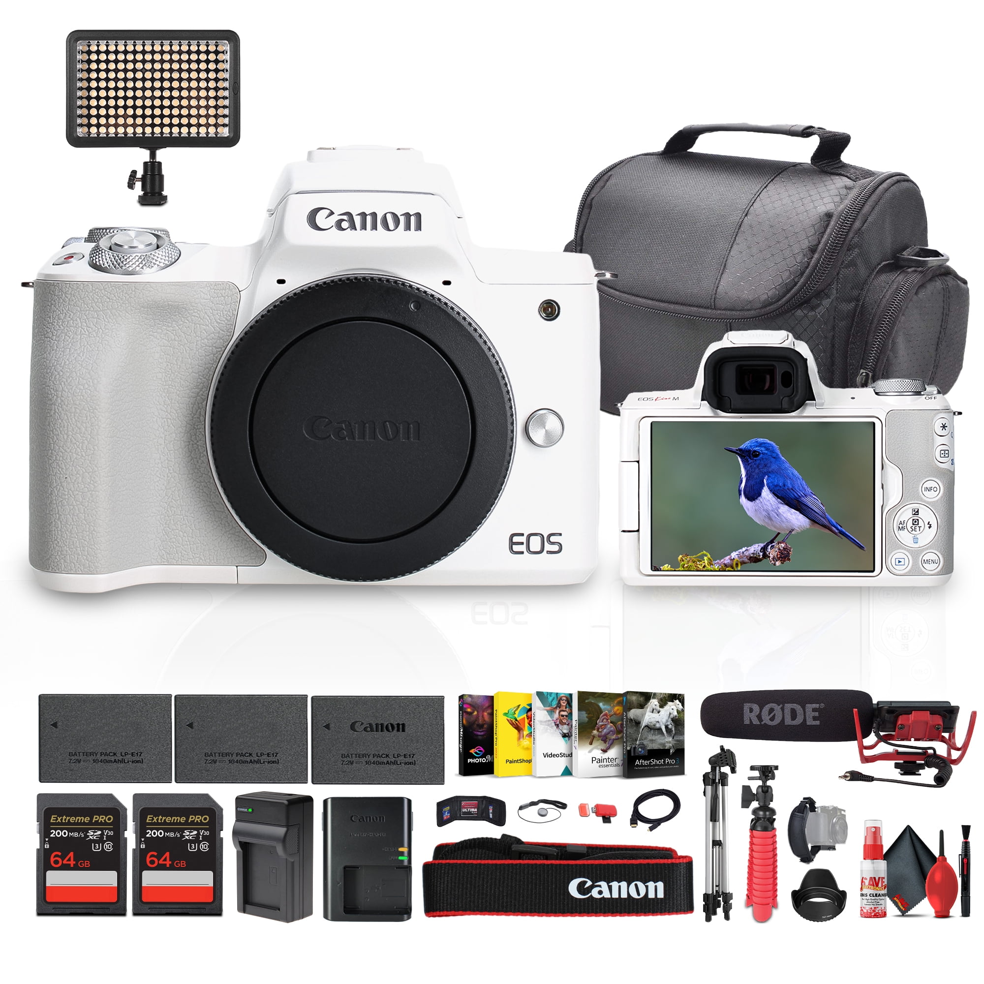 Canon EOS Kiss M / M50 Mirrorless Camera – White | 24.1 MP