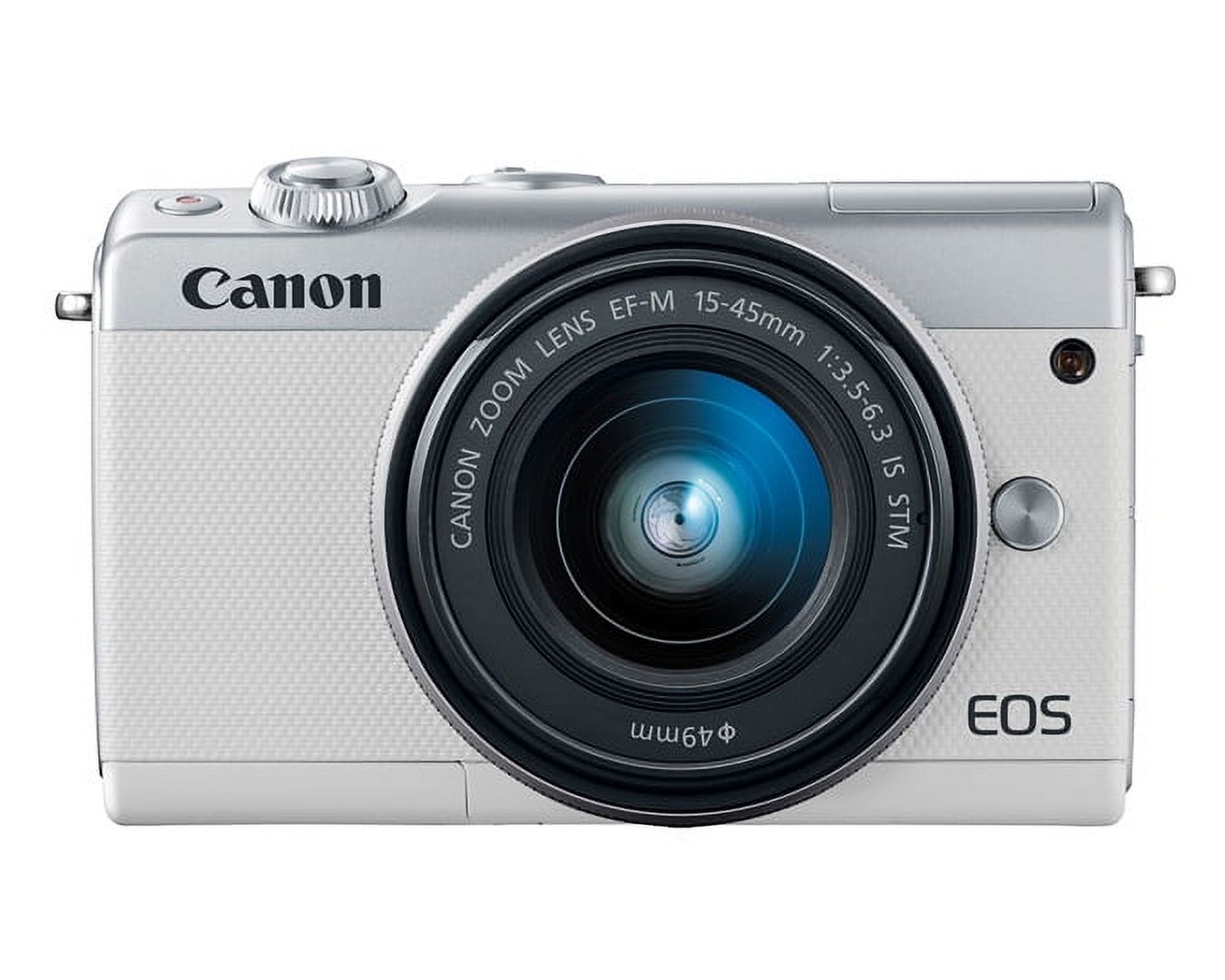 Canon EOS M100 Mirrorless Digital Camera with 15-45mm Lens (White) - image 1 of 3