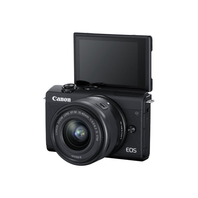 Canon EOS M200 - Digital camera - mirrorless - 24.1 MP - APS-C - 4K / 25 fps - 3x optical zoom EF-M 15-45mm IS STM lens - Wi-Fi, Bluetooth - black