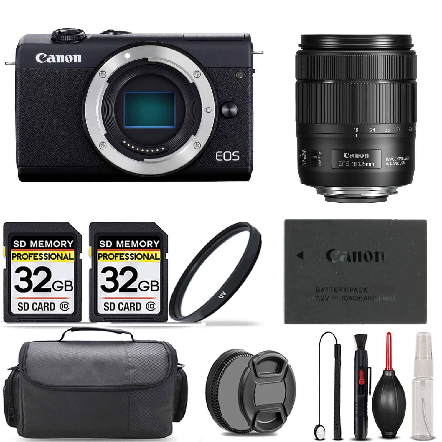 Canon キヤノン EOS M200ブラック+おまけ付き EOS M キヤノン ミラーレス CANON M200 レンズキット ブラック