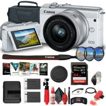 Canon EOS M200 Mirrorless Digital Camera with 15-45mm Lens (3700C009) + More