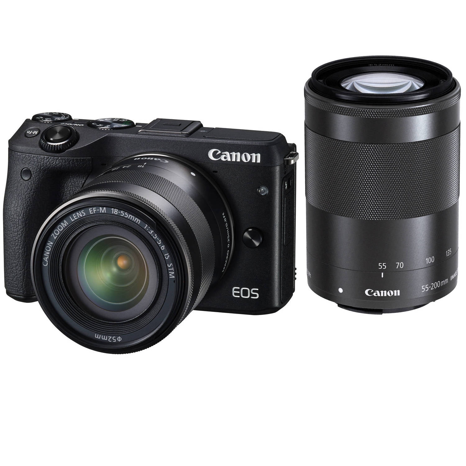 【保障できる】 Mirrorless M3 EOS Canon Digital 55 and 18-55mm with Camera デジタルカメラ