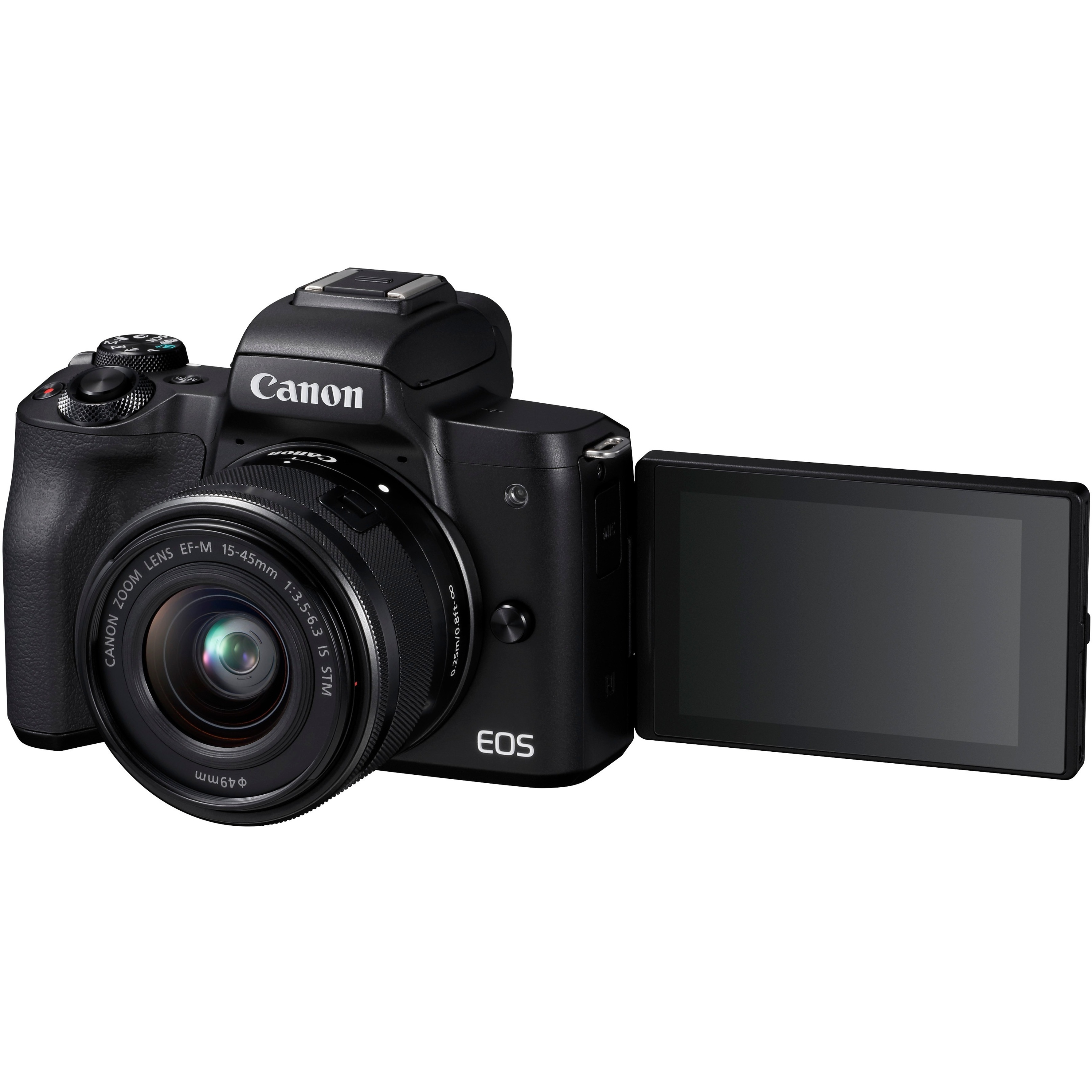 Canon EOS M50 24.1 Megapixel Mirrorless Camera with Lens, 0.59", 1.77", Black - image 1 of 11