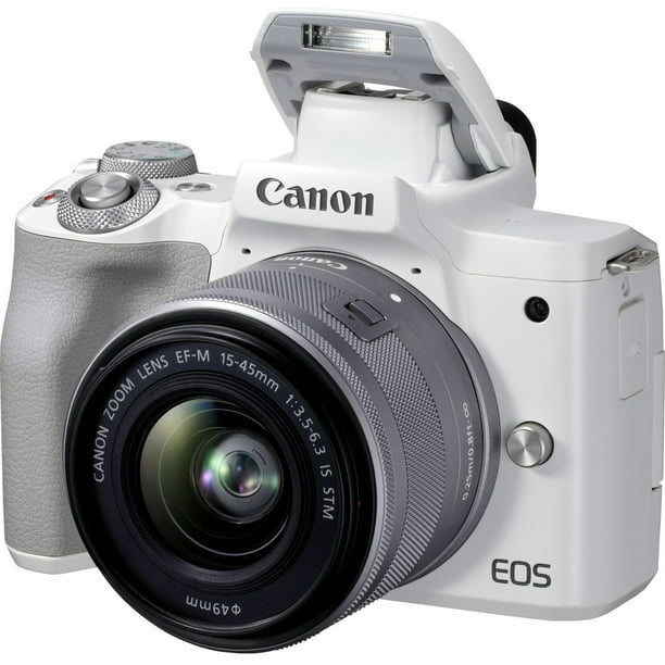 Canon EOS M ホワイト Canon EOS M50 Mark II 24.1MP Mirrorless Camera with Lens, White