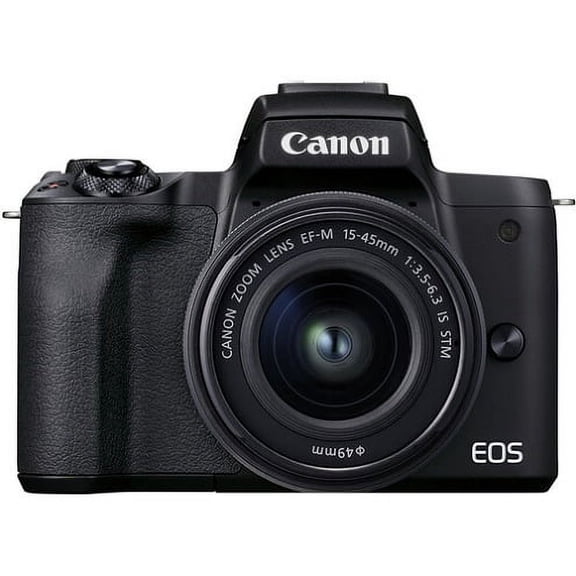 Canon EOS M50 Mark II + EF-M 15-45mm is STM Kit Black(Sold without manufacturer warranty)