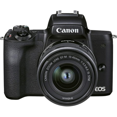 Canon EOS M50 Mark II Mirrorless Digital Camera with 15-45mm Lens (Black)