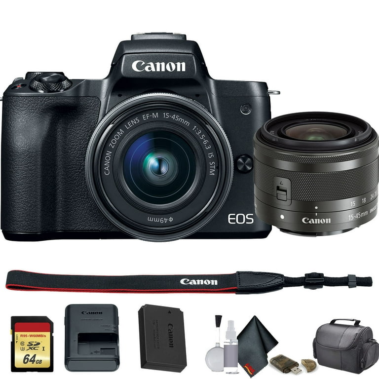 Canon EOS M50 Mirrorless Digital Camera +15-45mm Lens (Intl Model