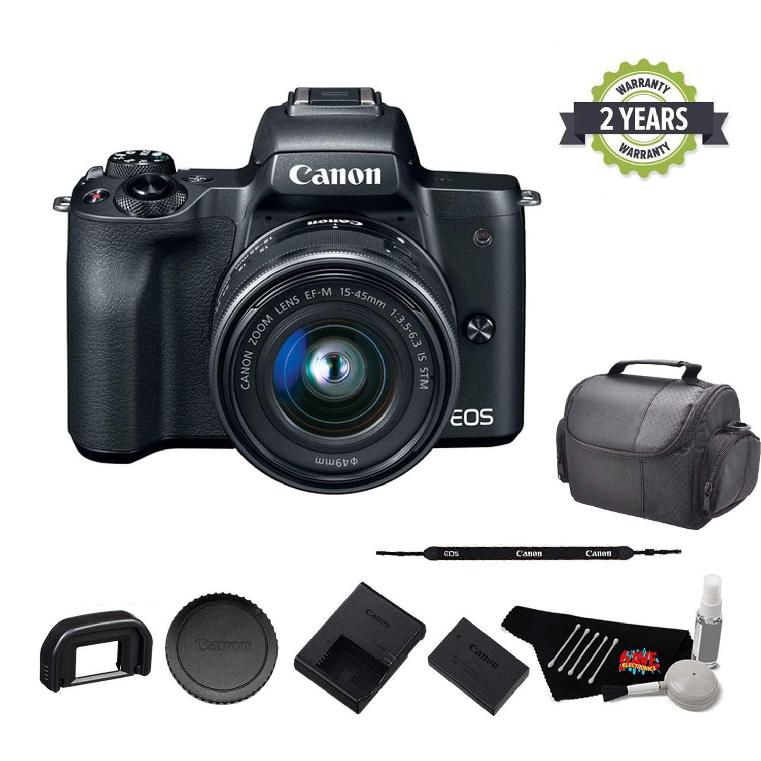 Canon EOS M50 Mirrorless Digital Camera +15-45mm Lens and 4K Video 2680C011 Star - image 1 of 5