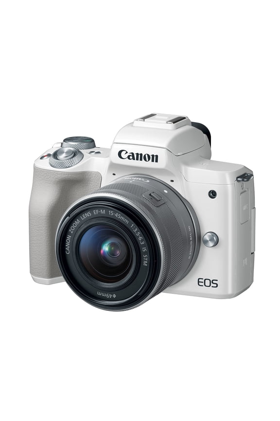 EOS M50 Wi-Fi Digital ILC Camera + EF-M 15-45mm IS STM Lens (White)