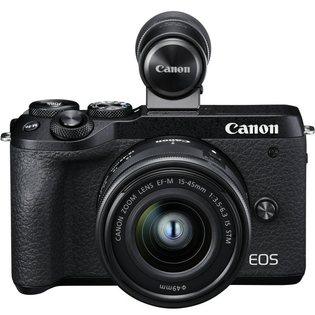 Canon EOS M6 Mark II 32.5 Megapixel Mirrorless Camera with Lens, 0.59", 1.77", Black