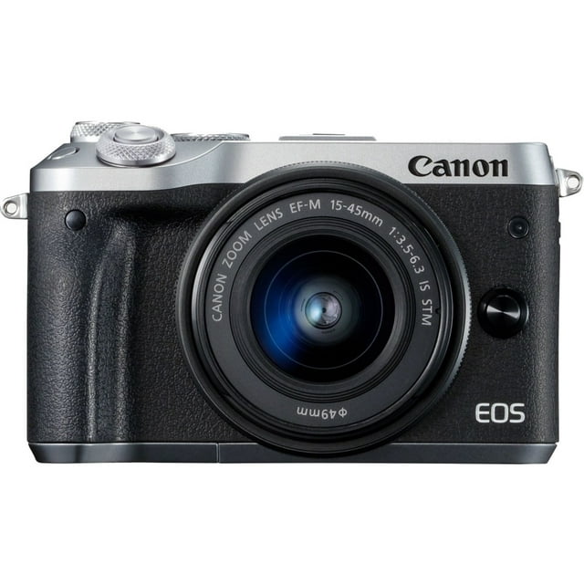 Canon EOS M6 Mark II 32.5 Megapixel Mirrorless Camera with Lens, 0.59", 1.77", Silver