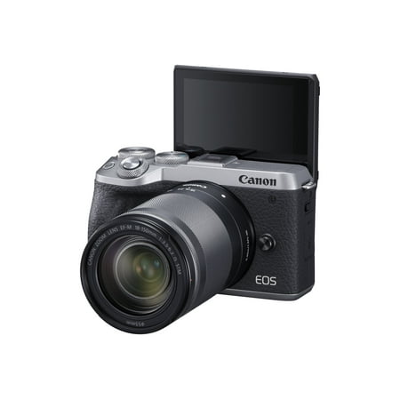 Canon - EOS M6 Mark II Mirrorless Camera with EF-M 18-150mm Lens and EVF-DC2 Viewfinder - Silver