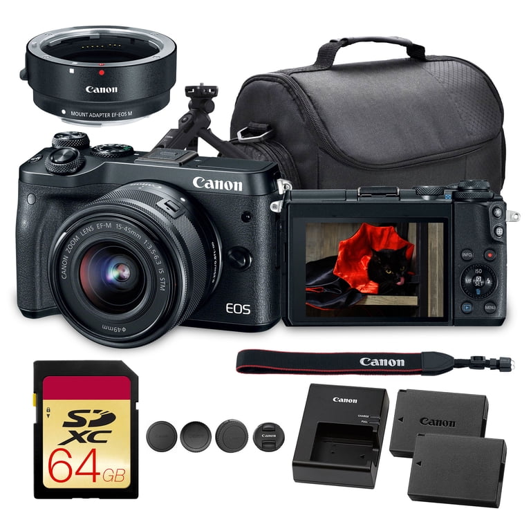 Canon EOS M6 Mirrorless Digital Camera with 15-45mm Lens | 24.2MP