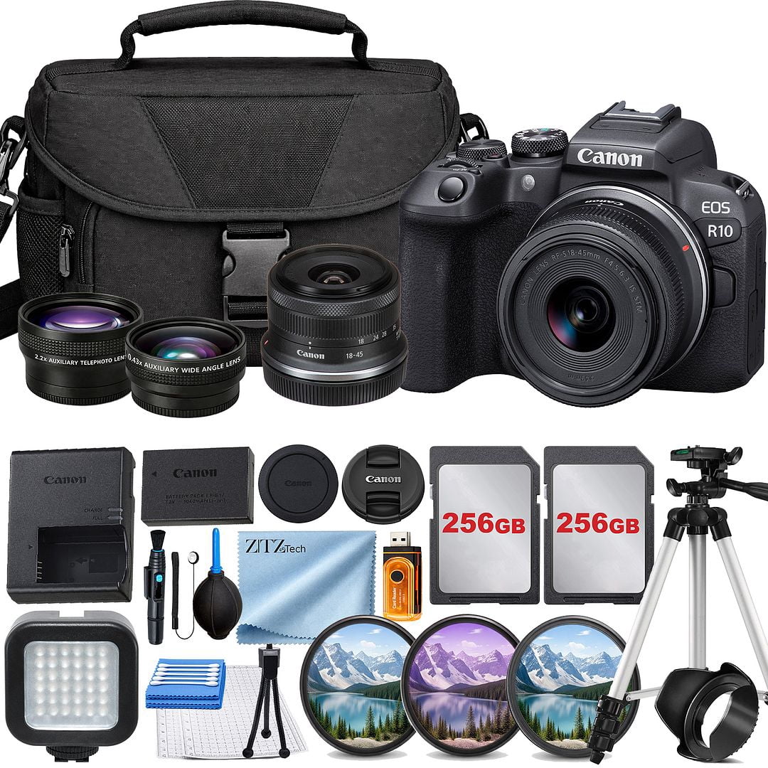 Canon EOS R10 24.2 Megapixel APS-C Sensor Mirrorless Camera Large 256GB ...
