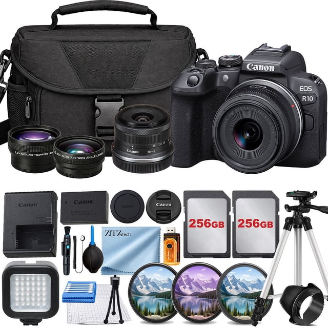 Canon EOS R10 24.2 Megapixel APS-C Sensor Mirrorless Camera Large 256GB ...