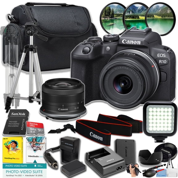 Canon EOS R10 24.2 Megapixel APS-C Sensor Mirrorless Camera with Lens, 0.71", 1.77" (International Version)