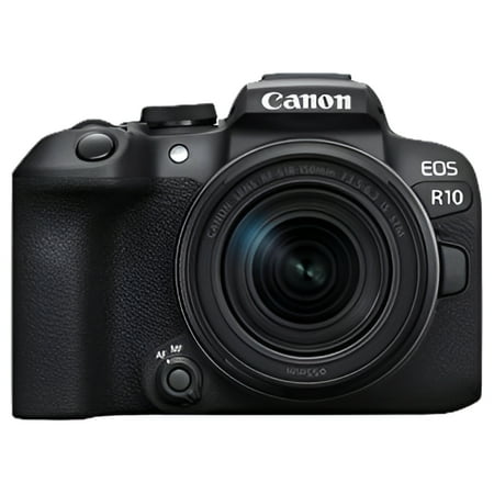 Canon - EOS R10 Mirrorless Camera with RF-S 18-150mm f/3.5-6.3 IS STM Lens - Black