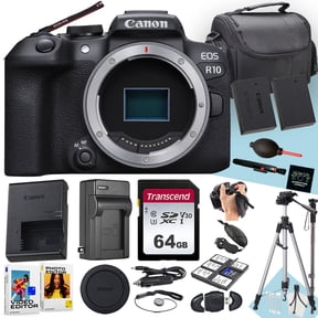 Canon EOS R10 Mirrorless Camera (Body Only) + 64 GB Memory + Tripod + Monopod + Extra Battery + More (21pc Bundle) (International Version)