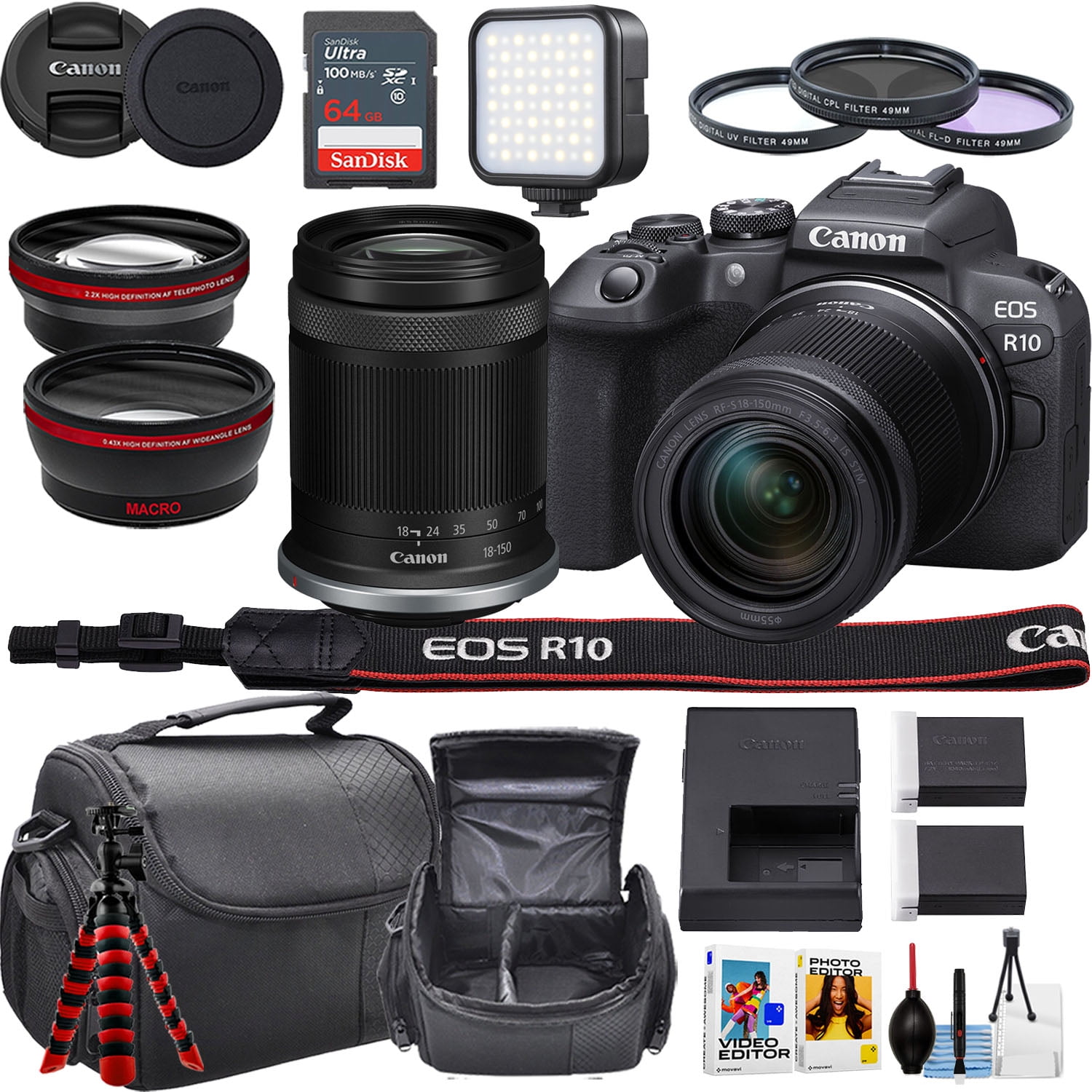 Canon EOS R10 Camera Mirrorless with 18-150mm Lens IS RF-S STM 6.3 