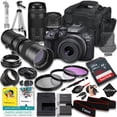 thumbnail image 1 of Canon EOS R10 Mirrorless Camera with RF-S 18-45mm f/4.5-6.3 IS STM And RF 75-300mm f/4-5.6 & 420-800mm f/8 Lens + 128GB Memory + Extra Battery + More (26pc Bundle) (International Version), 1 of 5