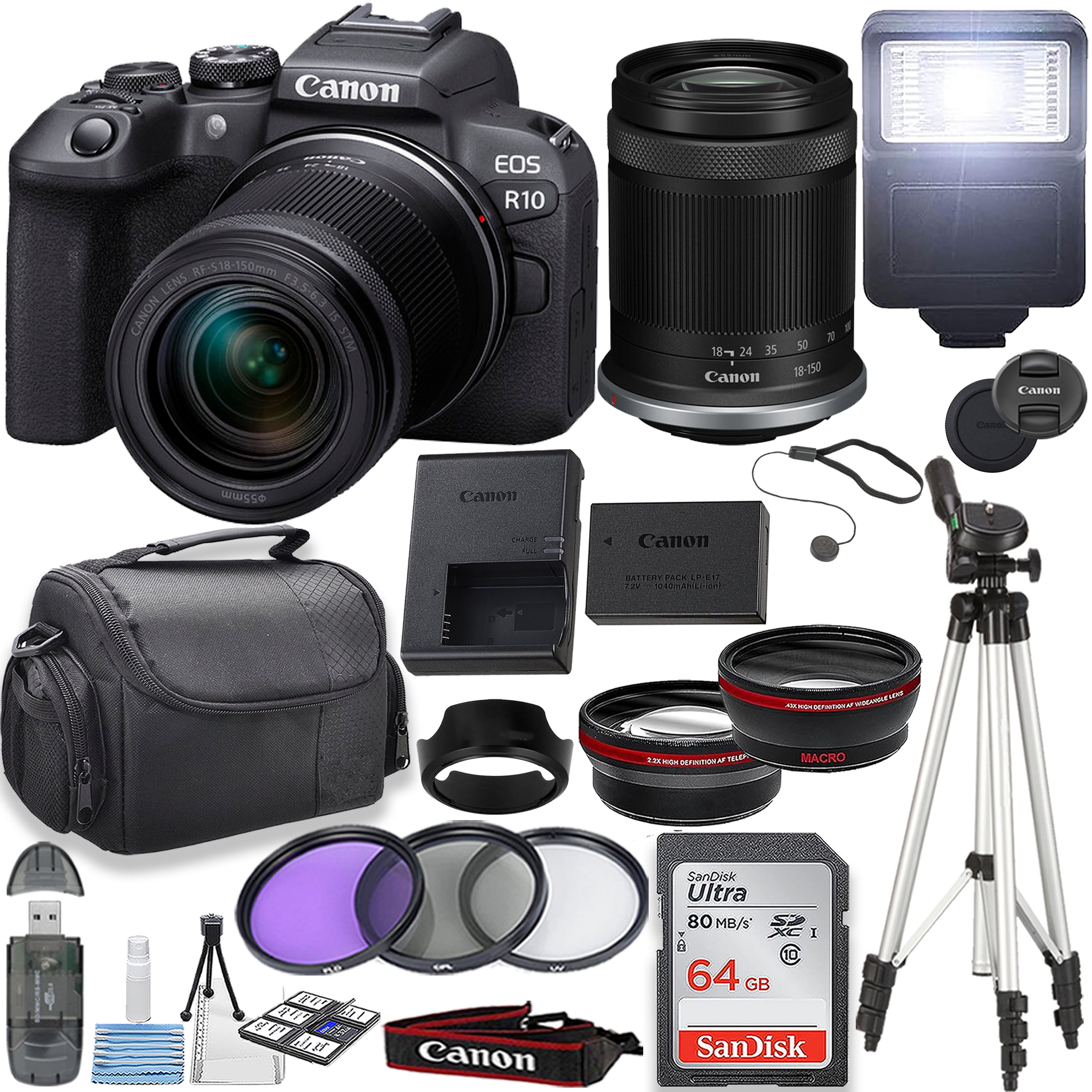 Canon EOS R10 Mirrorless Camera w/ Canon RF-S 18-150mm f/3.5-6.3 