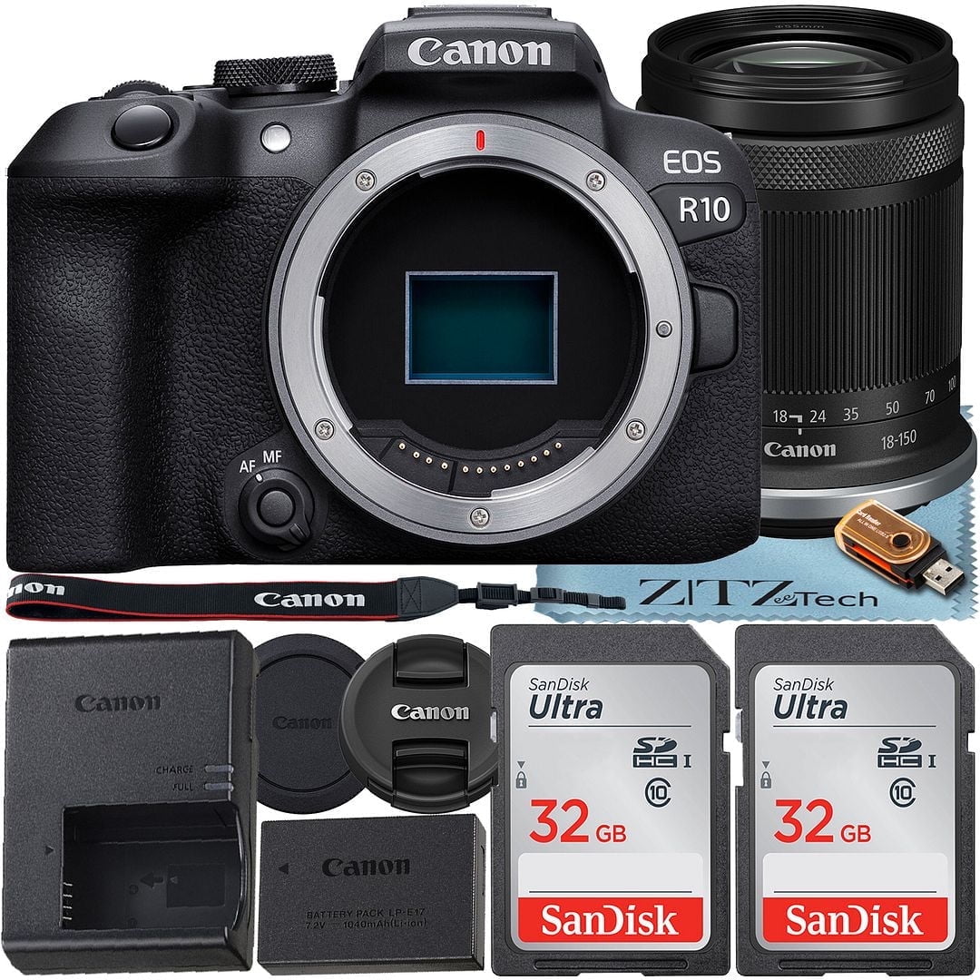 Canon R10 Set Canon EOS R10 Mirrorless Camera Kit Set with RF-S 18-150mm Lens, 2 Pack ...