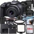 thumbnail image 1 of Canon EOS R10 Mirrorless Camera with RF-S 18-45mm + 18-150mm Lens + 32GB Memory Card + Case + LED Flash + ZeeTech Accessory Bundle, 1 of 10
