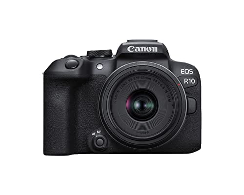 Canon EOS R10 Mirrorless Digital Camera with 18-45mm f/4.5-6.3 IS STM Lens