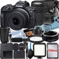 thumbnail image 1 of Canon EOS R100 Mirrorless Camera with RF-S 18-45mm + RF 75-300mm Lens + Mount Adapter + 128GB Memory Card + Case + LED Flash + ZeeTech Accessory Bundle (International Version), 1 of 10