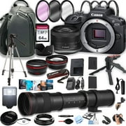 Canon EOS R100 Mirrorless Camera with 18-45mm Lens + 420-800mm Super Telephoto Lens + 100S Sling Backpack + 64GB Memory Cards, Professional Photo Bundle 42pc Bundle International Version