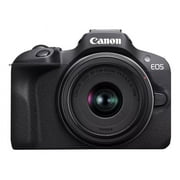 Canon EOS R100 Mirrorless Camera RF-S18-45mm F4.5-6.3 IS STM Lens Kit, 24.1 Megapixel CMOS (APS-C) Sensor, 4K Video, Wi-Fi & Bluetooth, Beginner Photographers and Creators, Digital Camera, Black