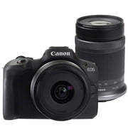 Canon EOS R100 Mirrorless Camera Black with Canon RF-S 18-45mm and Canon RF-S 55-210mm IS STM Lens International Version