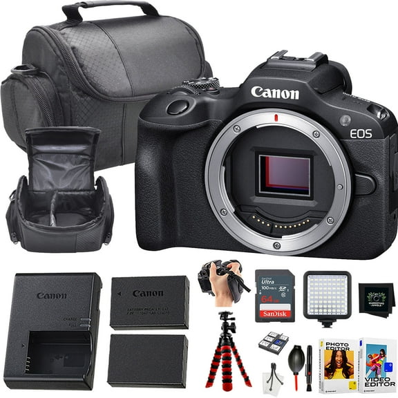 Canon EOS R100 Mirrorless Camera Body only Bundle (15 piece) (International Version)