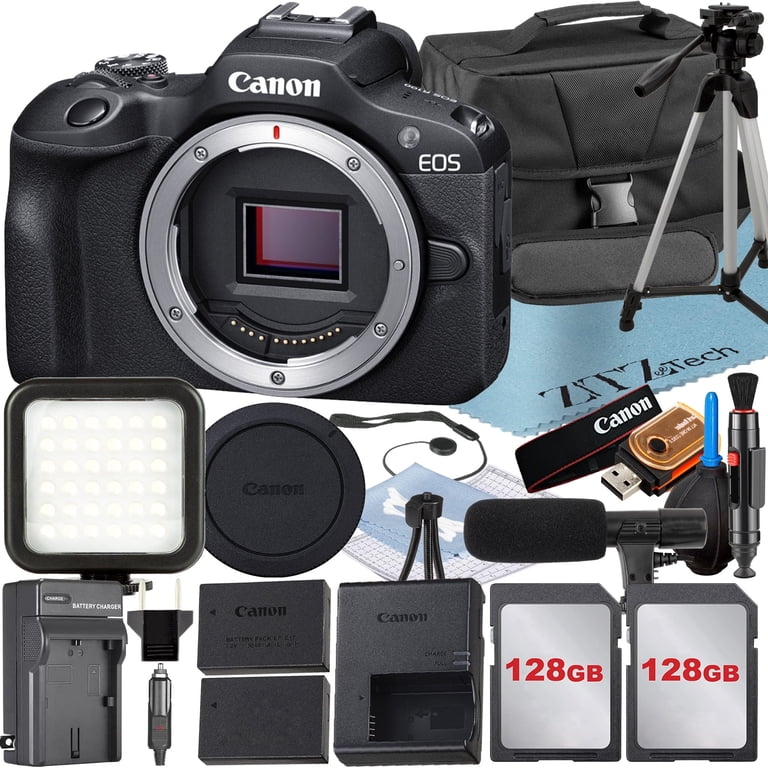 Canon EOS R100 Compact Mirrorless Camera for Beginners with 2 Pack
